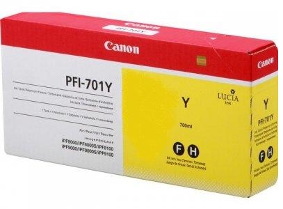 Tusz oryginalny PFI-701Y yellow, żółty Canon Imageprograf iPF 8000