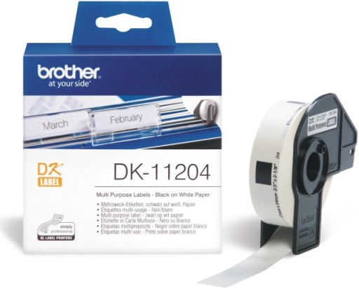 Taśma Brother DK-11204 17mm do Brother P-touch QL-500A QL-560 QL-570 QL-580N QL-650TD QL-700 QL-710W QL-720NW QL-1050 QL-1060N