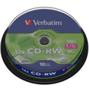 Dysk CD-RW 700MB Verbatim 12x szt. Cake Box 10 szt.