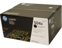 Toner 504X HP Color LaserJet CP3525 CM3530 dwupak czarny 2x10,5k