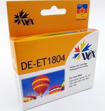 Tusz WOX  T1804, 18 Epson żółty
