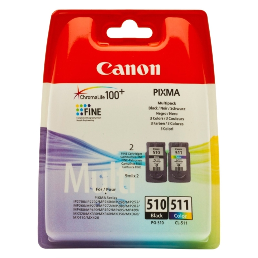 Tusz PG-510 CL-511 multipack czarny + kolor Canon Pixma iP2700