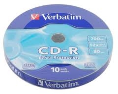 Dysk CD-R 700MB Verbatim 52x spindel 10