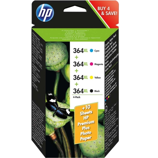 Atramenty 364XL CMYK Combo Pack HP Photosmart 5510 5520, Deskjet 3070A 3520