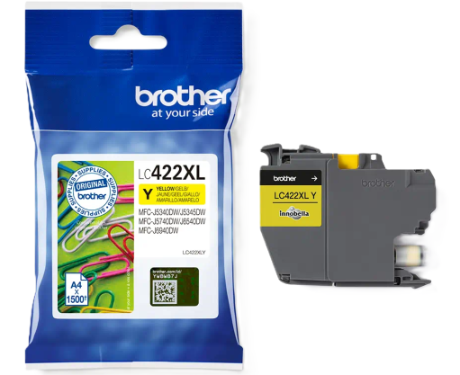Tusz Brother MFC-J5340/J5345DW MFC-J5740DW MFC-J6540/J6590DW MFC-J6940DW żółty 1,5k LC-422XLY