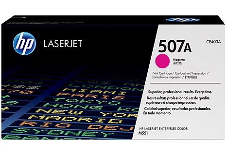 Toner magenta HP LaserJet Enterprise 500 color M551 M575, CE403A 507A