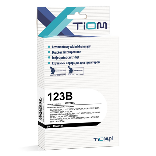 Tusz Tiom zamiennik Brother LC123BK czarny