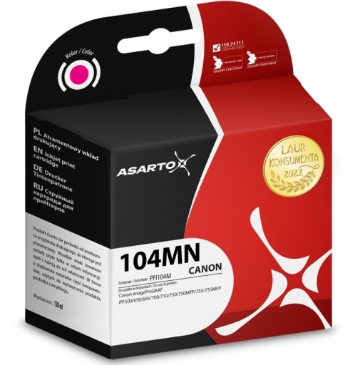 Tusz Canon iPF 650 655 750 755 765 magenta 130ml Asarto PFI-102M