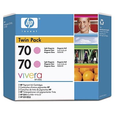 Tusz do HP Designjet Z2100 Z3100 Z3200 Z5200 CB346A HP 70 Light Magenta 2pack 2x130ml