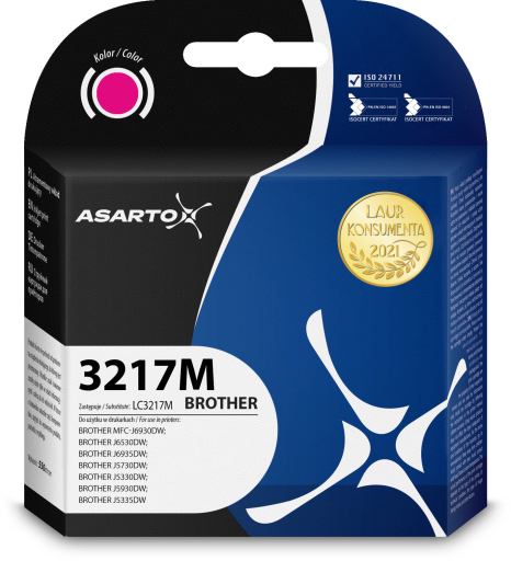 Tusz Brother MFC-J5330/J5730/J5930DW J6530/J6930DW magenta 550 str. Asarto zamiennik LC3217M