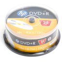 Płyty HP DVD+R 4.7GB x16 25 sztuk