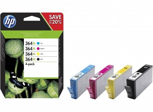 Tusze Combo Pack CMYK HP N9J74AE, 364XL