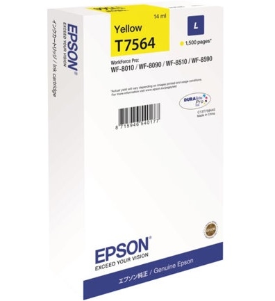 Tusz Epson WorkForce Pro WF-8510/8590 żółty T7564 L