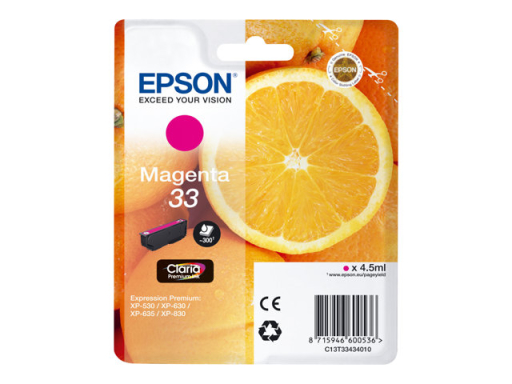 Tusz oryginalny 33 magenta Epson C13T33434010