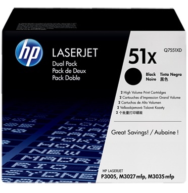 Toner oryginalny HP Q7551XD dwupak 51X