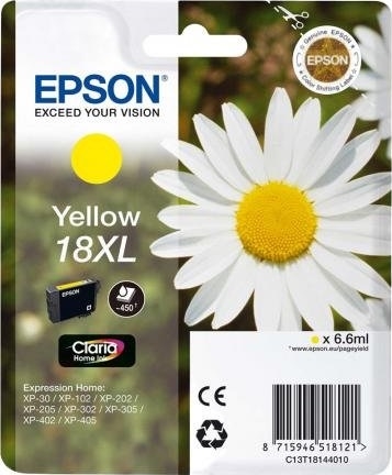 Tusz zółty C13T18144010 nr 18XL do Epson Expression Home XP-102 XP-202 XP-302 XP-305 XP-405 XP-30, T1814