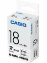 Taśma Casio XR-18X1 do drukarek etykiet 18mm x 8m czarny nadruk/ przezroczyste tło