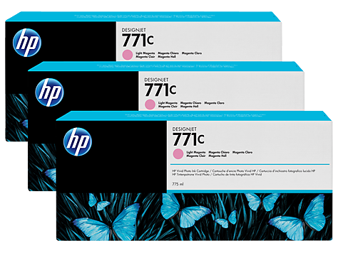 Tusz HP Designjet Z6200 Z6800 771C Light Magenta trzypak 3x775ml