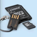 Karta pamięci microSDHC z adapterem SD i USB 16GB