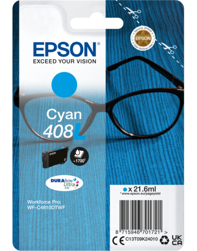 Tusz 408L do Epson WorkForce Pro WF-C4810DTWF cyan