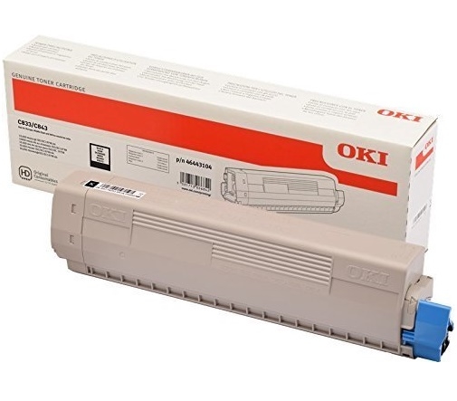 Toner oryginalny Oki C833 46443104 czarny