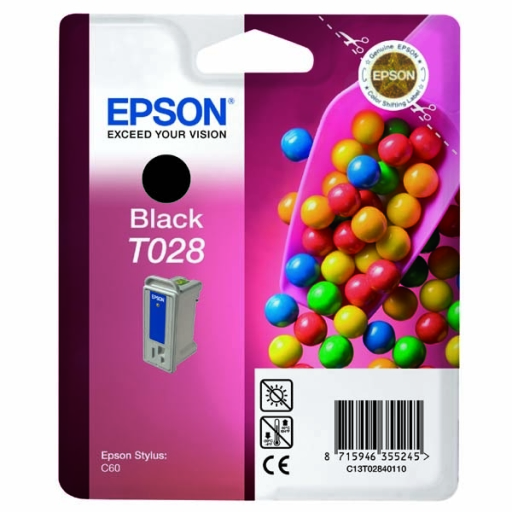 Tusz oryginalny C13T02840110 czarny 17 ml Epson Stylus C60