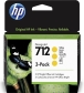 Tusze HP DesignJet T210 T230 T650 trójpak Yellow 712 3x29ml