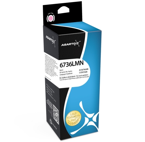 Tusz Epson EcoTank L800 L805 L810 L850 L1800 light magenta 70ml Asarto zamiennik 673