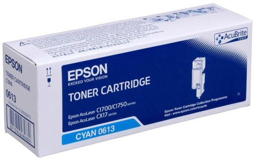 Toner cyan 0613 do Epson AcuLaser C1700, C1750N, CX17WF