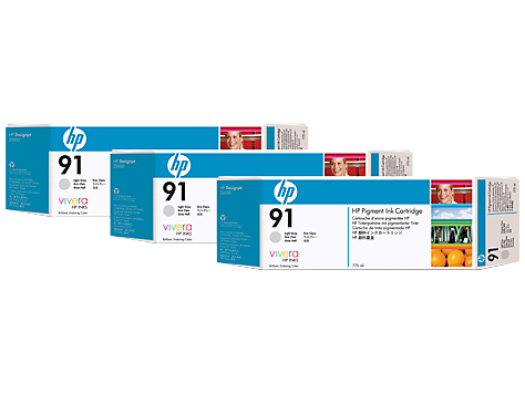 Tusz HP Designjet Z6100 HP 91 trzypak Light Grey 3x775ml