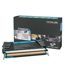 Toner C734A1CG cyan do Lexmark C734 C736, X734de X736de X738