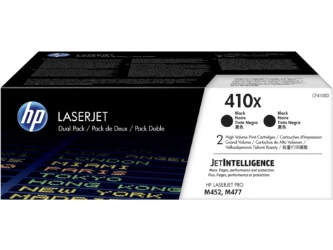 Toner oryginalny  CF410XD, dwupak HP 410X czarny