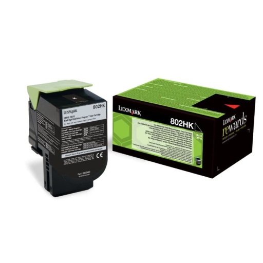 Toner czarny Lexmark oryginalny 80C2HK0, 802HK