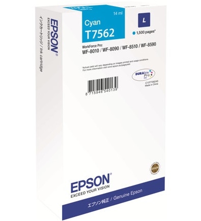 Tusz Epson WorkForce Pro WF-8510/8590 cyan T7562 L