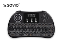 Klawiatura bezprzewodowa SAVIO KW-02 do TV Box, Smart TV, PS3, XBOX360, PC, podświetlana