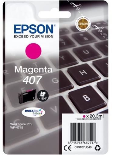 Tusz 407 Epson WorkForce Pro WF-4745 magenta 20,3ml