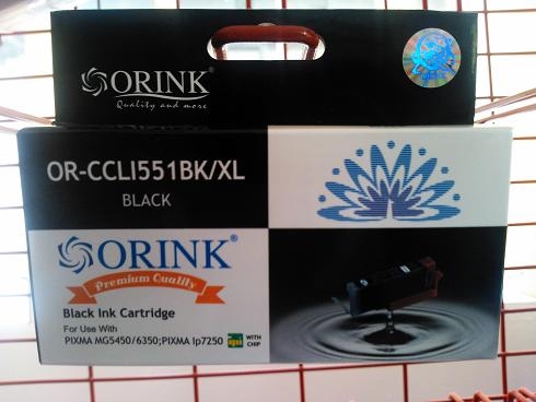 Tusz Orink CLI-551Bk XL zamiennik czarny Canon