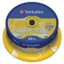 Dysk DVD+RW 4,7GB Verbatim 4x Cake Box 25 szt.