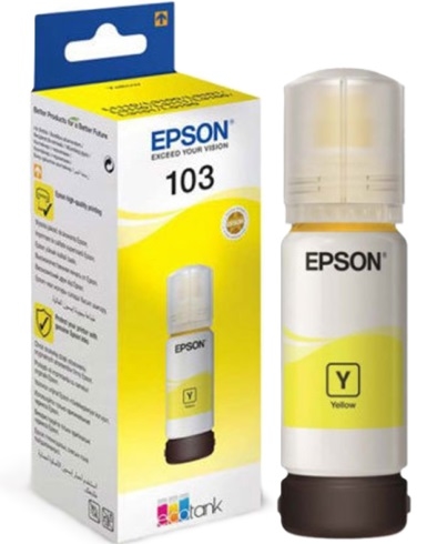 Tusz oryginalny Epson C13T00S44A, 103 żółty