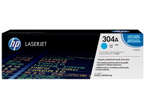 Toner oryginalny cyan HP CC531A, 304A