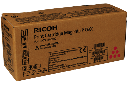 Toner Ricoh P C600 magenta 408316