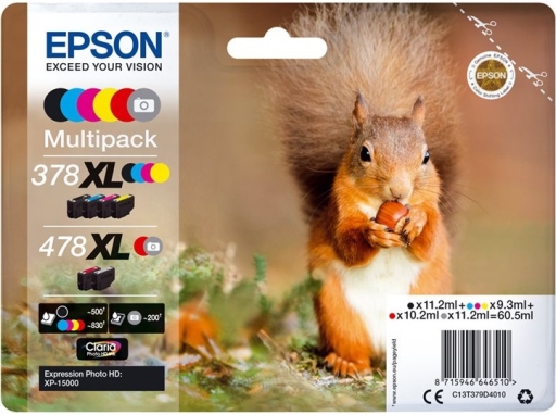 Multipack Epson Expression Photo HD XP-15000 378XL/ 478XL