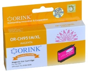 Tusz ORINK do HP zamiennik Magenta 
CN047AE, HP 951XL