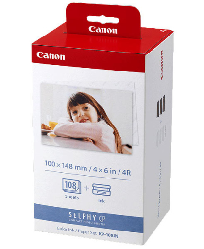 Zestaw KP-108IN papier termosublimacyjny 108 arkuszy + folia barwiąca do Canon Selphy CP400 CP500 CP800 CP900