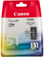 Tusz CL-51 oryginalny kolor Canon Pixma iP2200/iP6310D, Pixma MP150/MP180/MP460