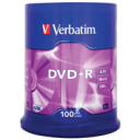 Dysk DVD+R 4,7GB Verbatim 16x Cake Box 100 szt.