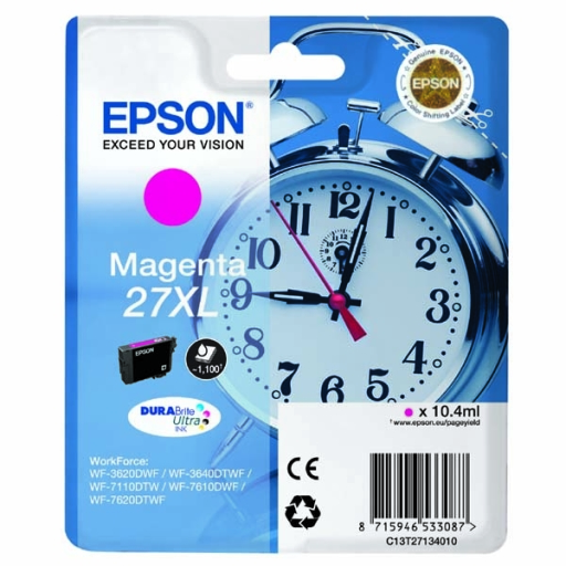 Tusz oryginalny Epson C13T27134010, C13T27134012 magenta 27XL