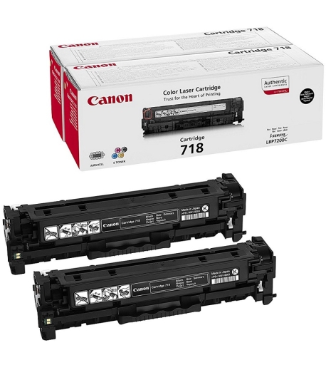 Toner oryginalny Cartridge 718 czarny twinpack Canon