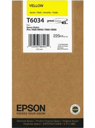 Tusz do Epson Stylus Pro 7800 7880 9800 9880 T6034 yellow 220ml C13T603400