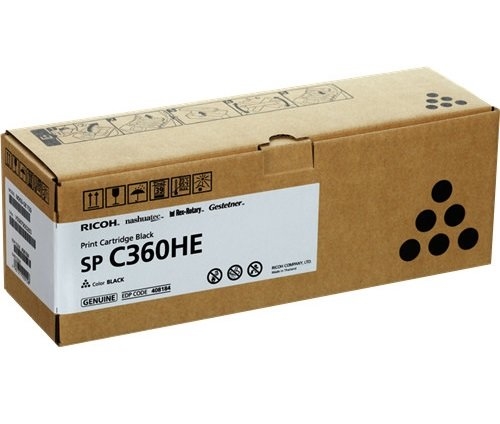 Toner 408184, SP C360HE czarny Ricoh SPC360